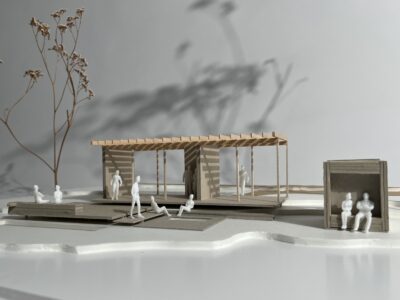 Aperçu - Pavilllon de la Boverie -. Structure pour une pause. circuler, s'arrêter, contempler..